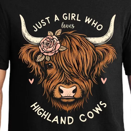 Just A Girl Who Loves Highland Cows Pajama Set