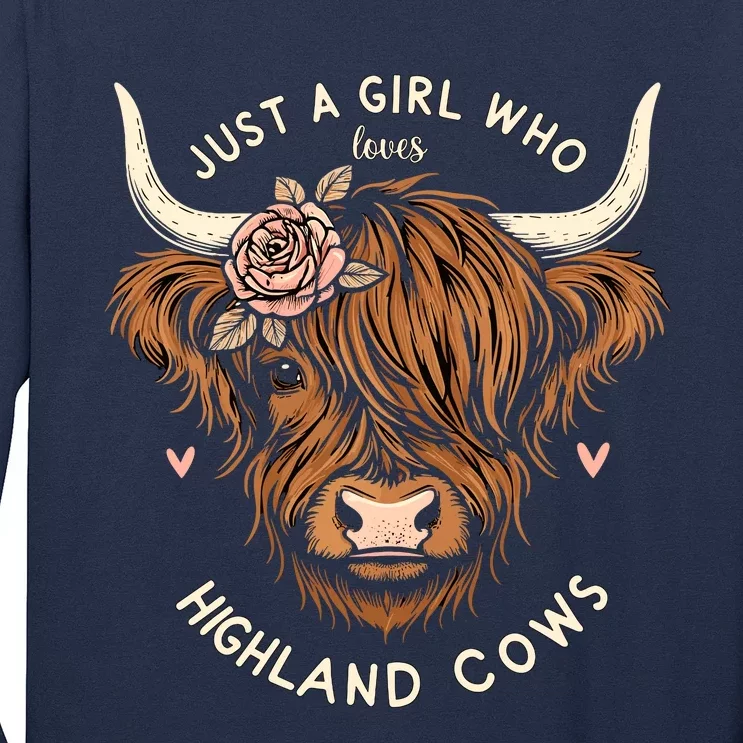 Just A Girl Who Loves Highland Cows Long Sleeve Shirt