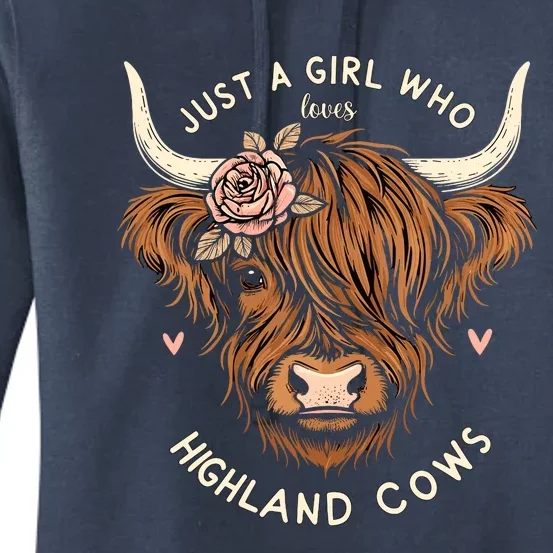 Just A Girl Who Loves Highland Cows Women's Pullover Hoodie