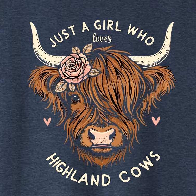 Just A Girl Who Loves Highland Cows Women's Crop Top Tee