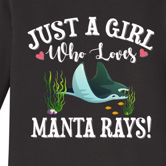 just a girl who loves Manta Ray Baby Long Sleeve Bodysuit