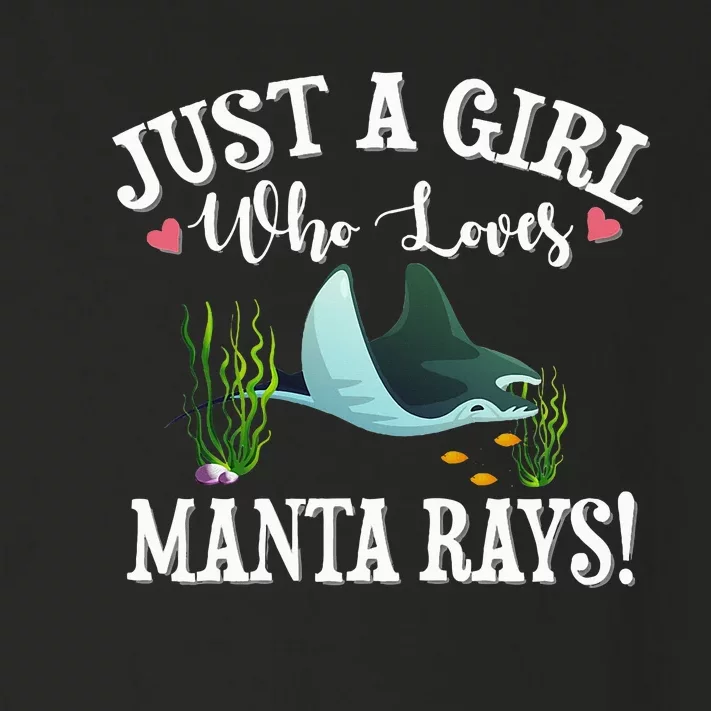 just a girl who loves Manta Ray Toddler Long Sleeve Shirt