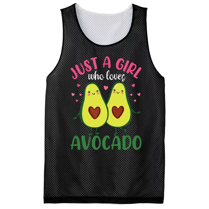 Just A Girl Who Loves Avocado Gift Idea For Women Mesh Reversible Basketball Jersey Tank