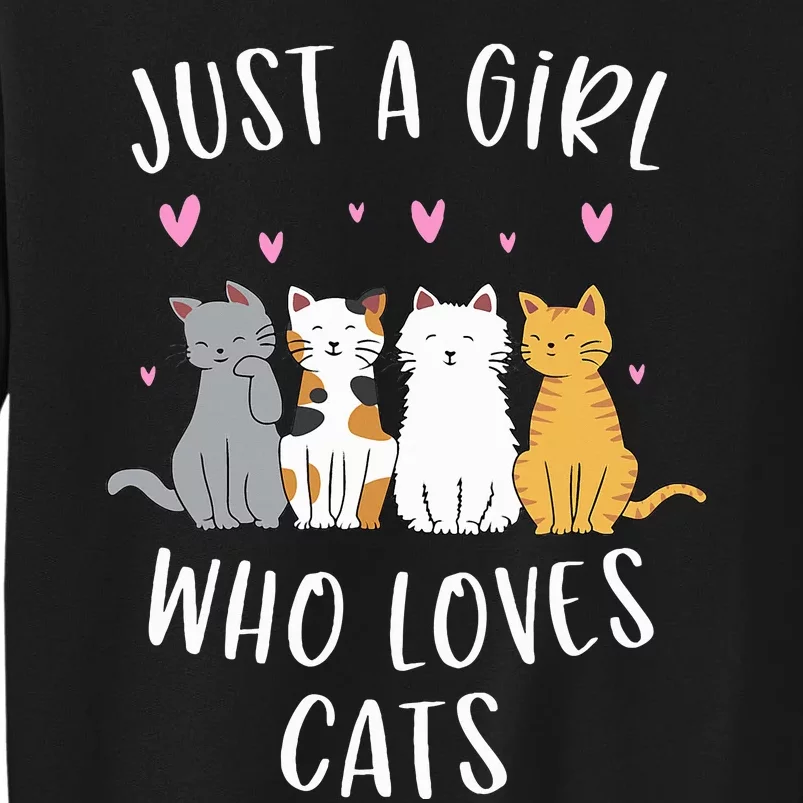 Just A Girl Who Loves Cats Cute Cat Lover Sweatshirt