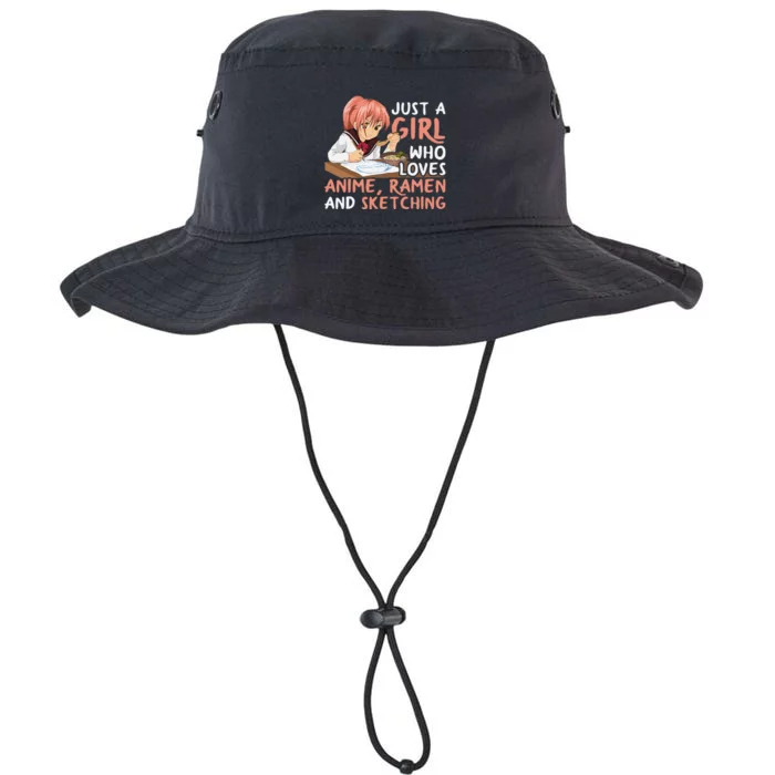 Just A Girl Who Loves Anime Ramen And Sketching Japan Anime Legacy Cool Fit Booney Bucket Hat