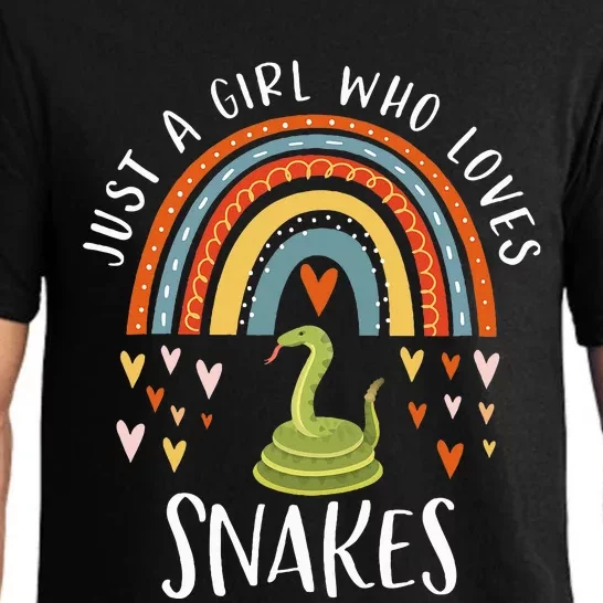 Just A Girl Who Loves Snakes Rainbow Gifts For Snake Lover Pajama Set