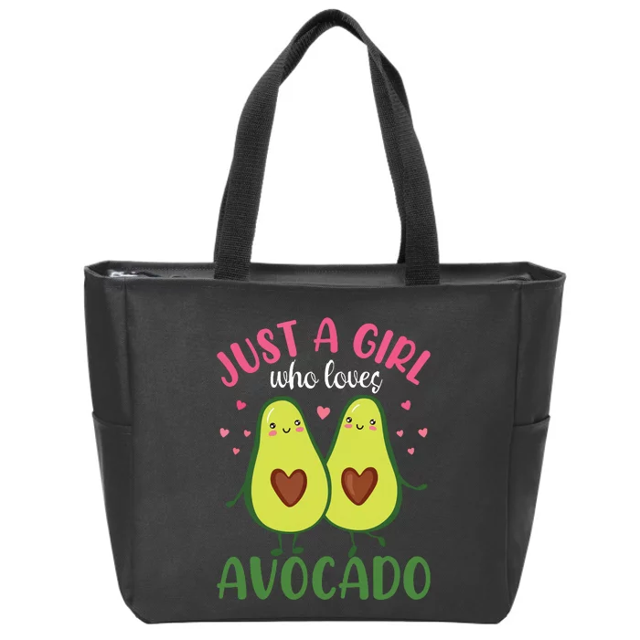 Just A Girl Who Loves Avocado Gift Idea For Women G Zip Tote Bag