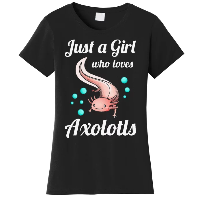 Just A Girl Who Loves Axolotls Axolotl Lovers Gift Women's T-Shirt