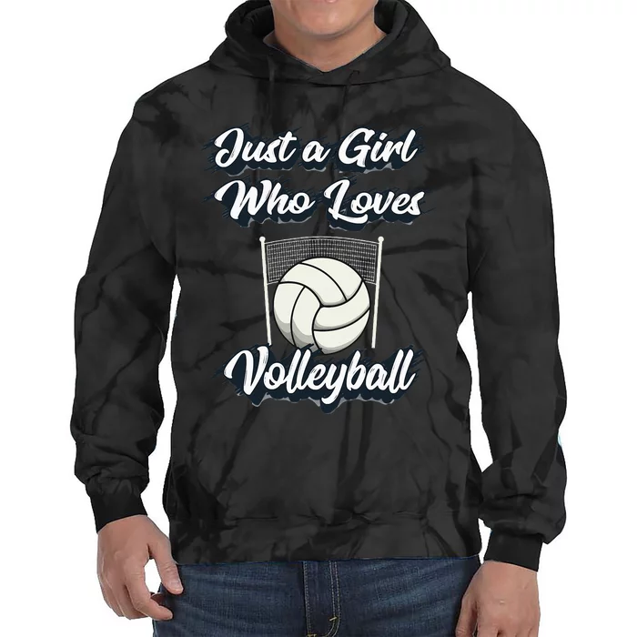 Just A Girl Who Love Volleyball Tie Dye Hoodie