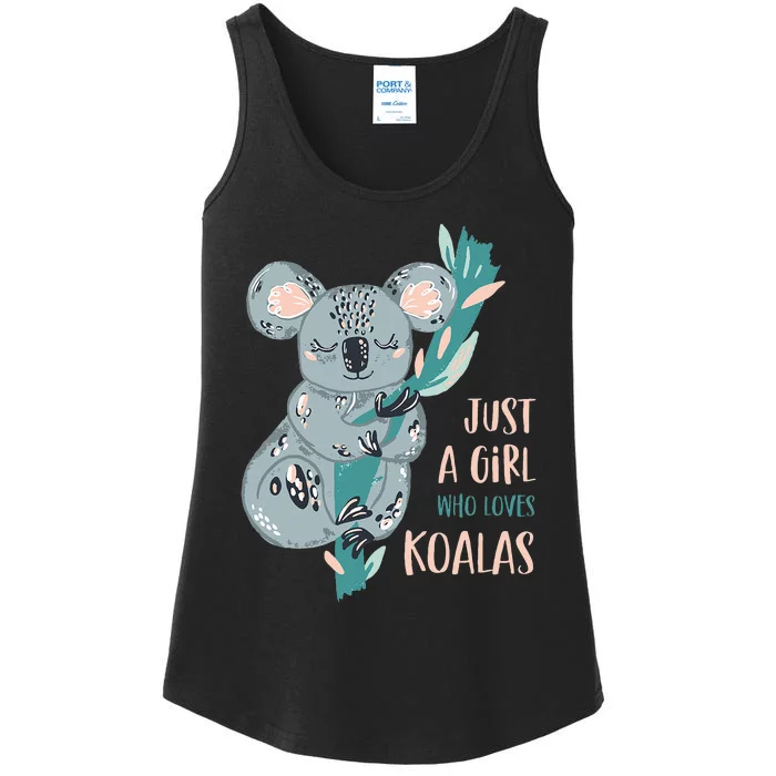 Just A Girl Who Loves Koala Bear Cute Gift Ladies Essential Tank