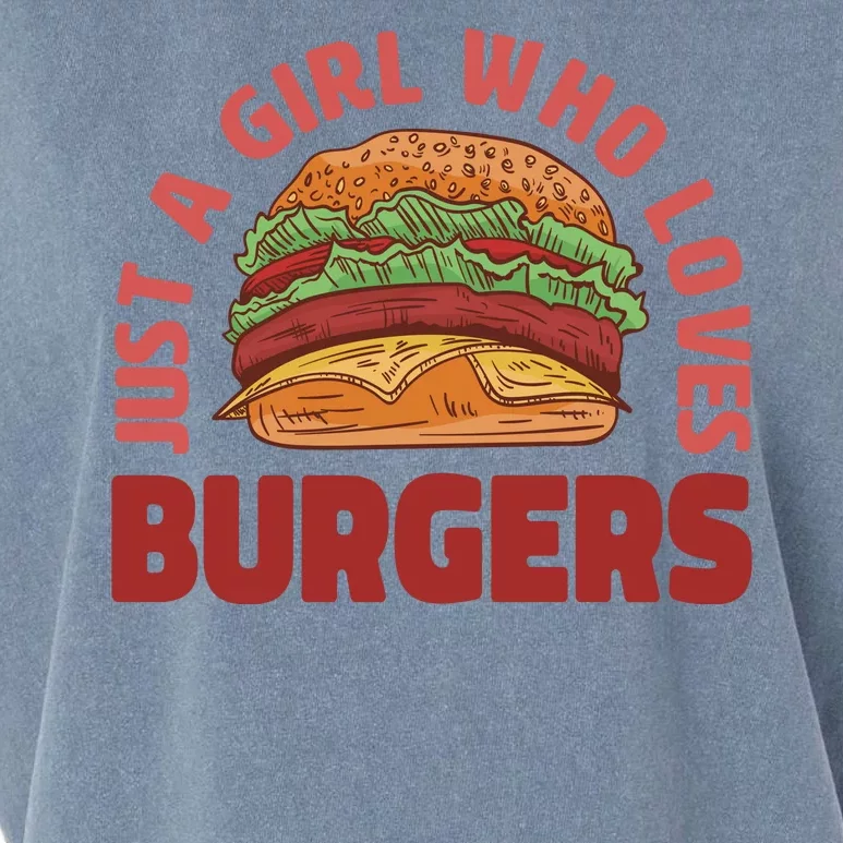 Just A Girl Who Loves Burgers Garment-Dyed Women's Muscle Tee