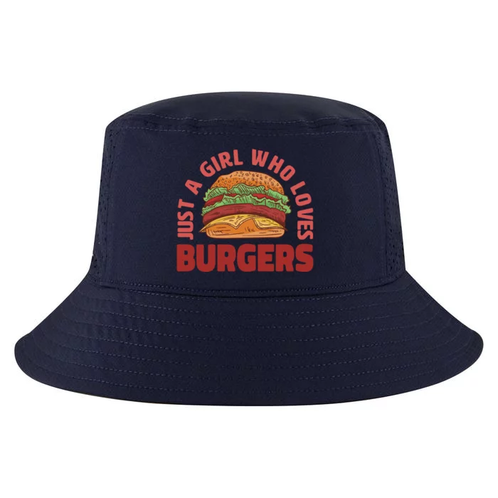 Just A Girl Who Loves Burgers Cool Comfort Performance Bucket Hat