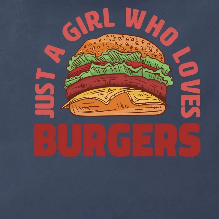 Just A Girl Who Loves Burgers Zip Tote Bag