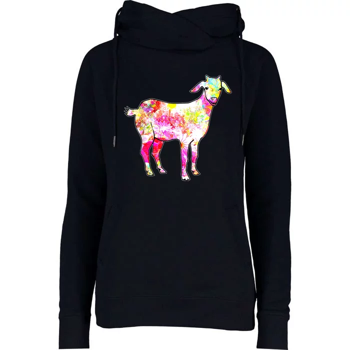 Just A Girl Who Loves Goats Wo Farmer Cute Goat Womens Funnel Neck Pullover Hood