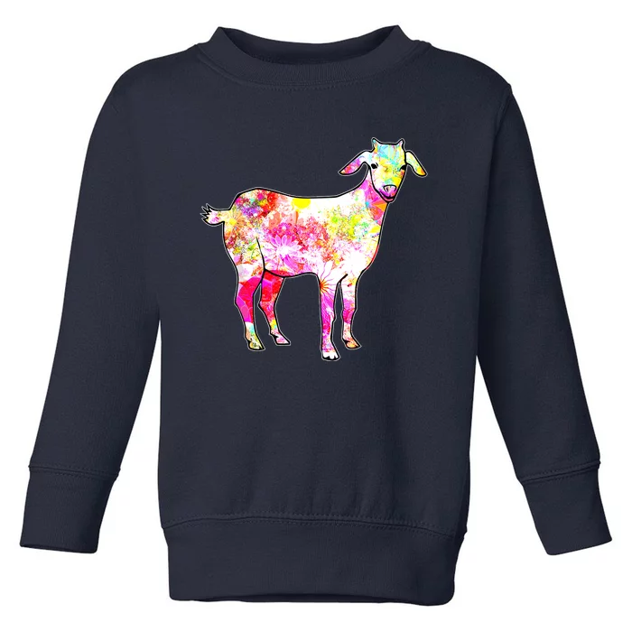 Just A Girl Who Loves Goats Wo Farmer Cute Goat Toddler Sweatshirt