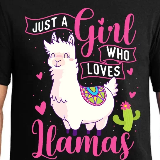 Just A Girl Who Loves Llamas Zookeeper Nature Animal Lover Pajama Set