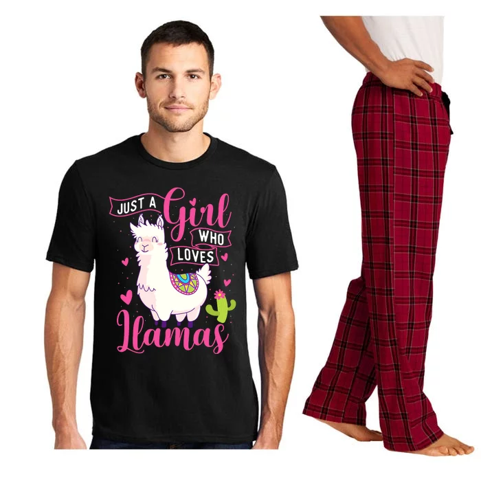 Just A Girl Who Loves Llamas Zookeeper Nature Animal Lover Pajama Set