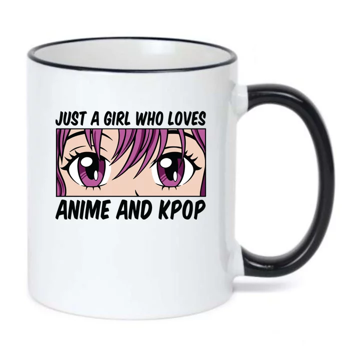 Just A Girl Who Loves Anime And Kpop Black Color Changing Mug