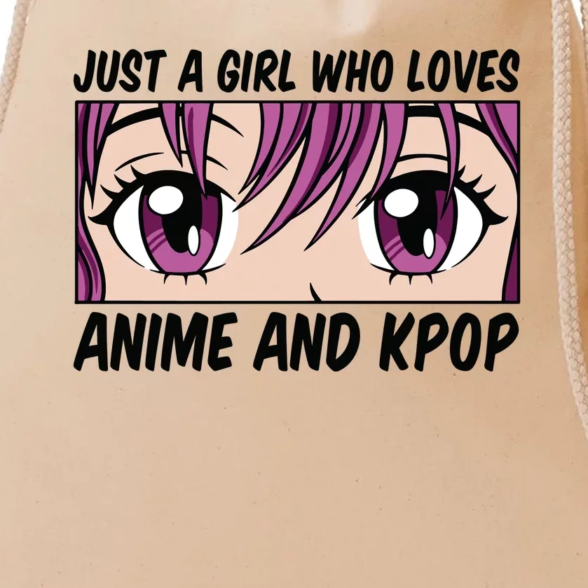 Just A Girl Who Loves Anime And Kpop Drawstring Bag