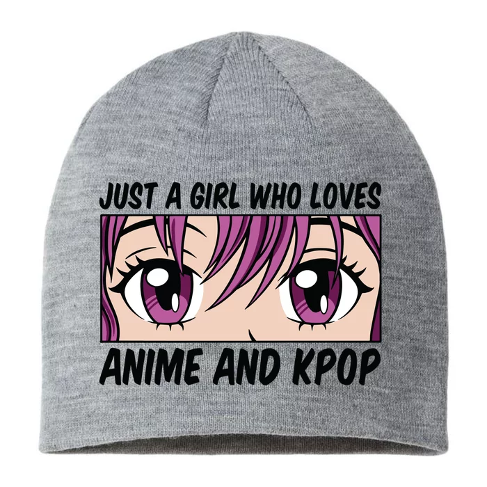 Just A Girl Who Loves Anime And Kpop 8 1/2in Sustainable Knit Beanie