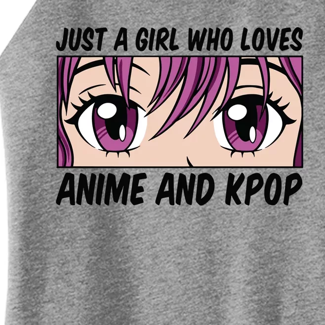 Just A Girl Who Loves Anime And Kpop Women’s Perfect Tri Rocker Tank