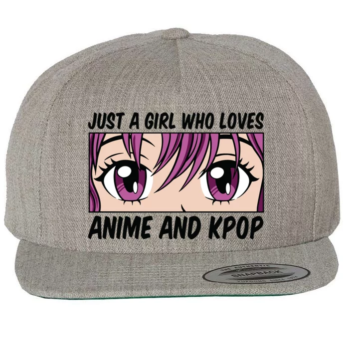 Just A Girl Who Loves Anime And Kpop Wool Snapback Cap