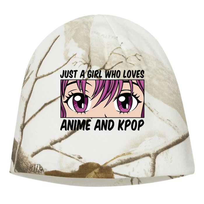 Just A Girl Who Loves Anime And Kpop Kati - Camo Knit Beanie