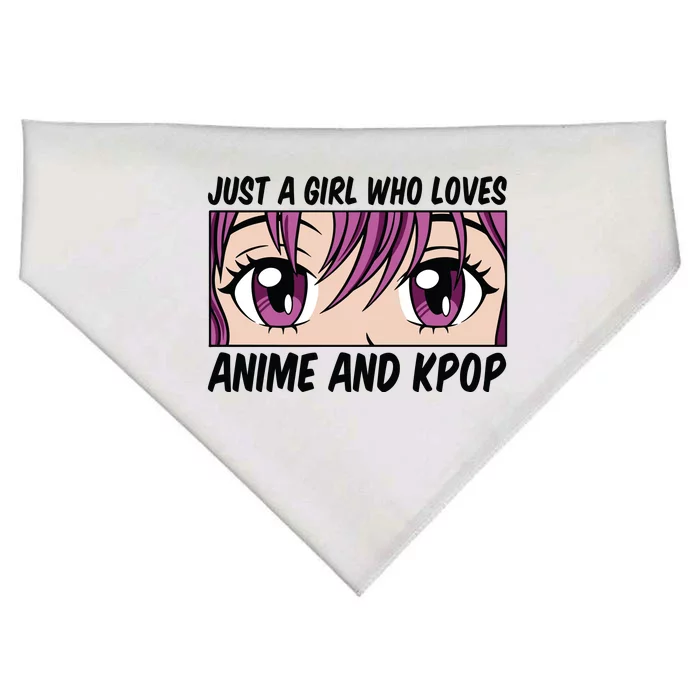 Just A Girl Who Loves Anime And Kpop USA-Made Doggie Bandana