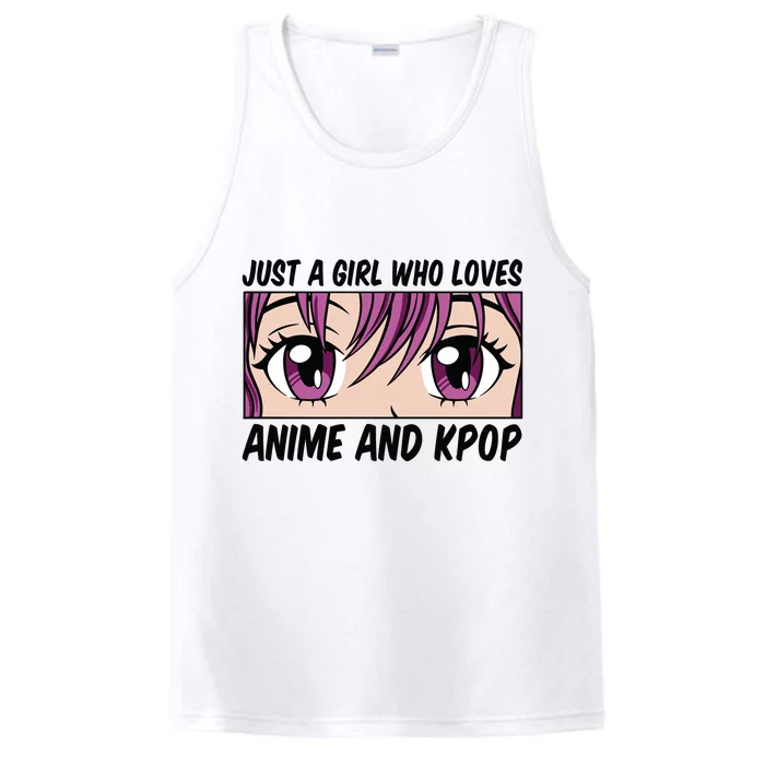 Just A Girl Who Loves Anime And Kpop Performance Tank