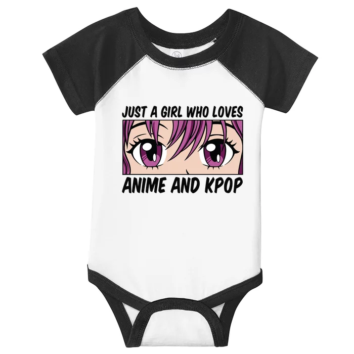 Just A Girl Who Loves Anime And Kpop Infant Baby Jersey Bodysuit