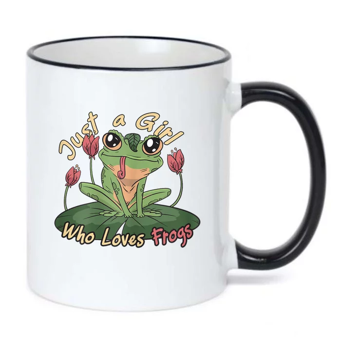 Just A Girl Who Loves FrogS Girl Frog Black Color Changing Mug