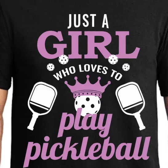 Just A Girl Who Loves To Play Pickleball Funny Pickleball Pajama Set