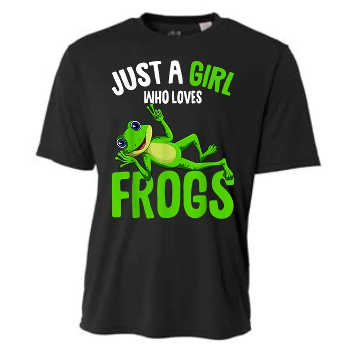 Just A Girl Who Loves Frogs Cooling Performance Crew T-Shirt