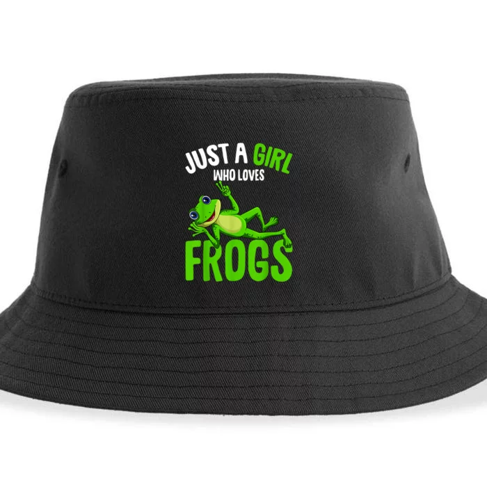 Just A Girl Who Loves Frogs Sustainable Bucket Hat