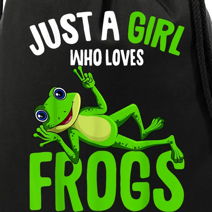 Just A Girl Who Loves Frogs Drawstring Bag