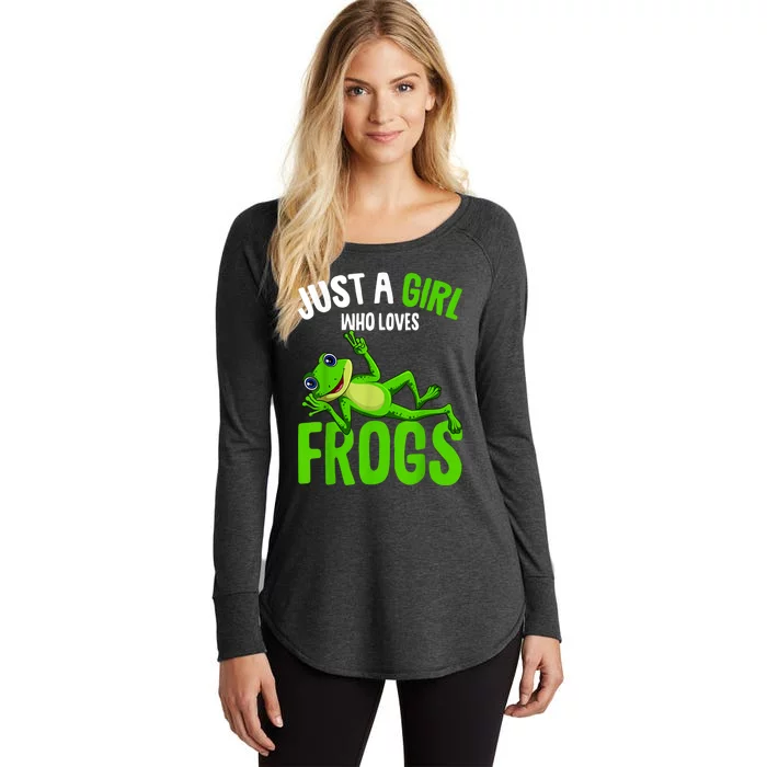 Just A Girl Who Loves Frogs Women's Perfect Tri Tunic Long Sleeve Shirt