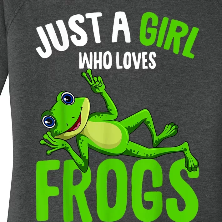 Just A Girl Who Loves Frogs Women's Perfect Tri Tunic Long Sleeve Shirt