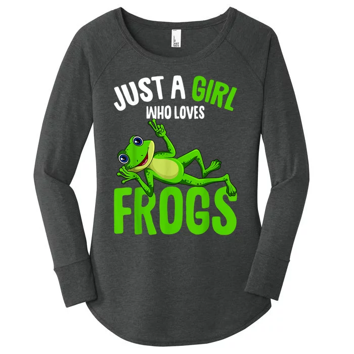 Just A Girl Who Loves Frogs Women's Perfect Tri Tunic Long Sleeve Shirt