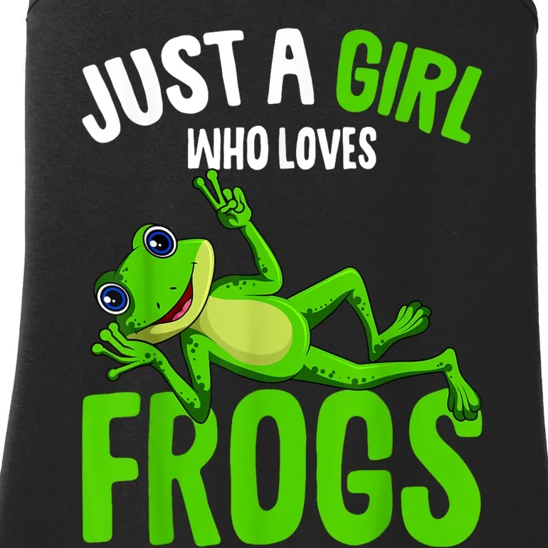 Just A Girl Who Loves Frogs Ladies Essential Tank