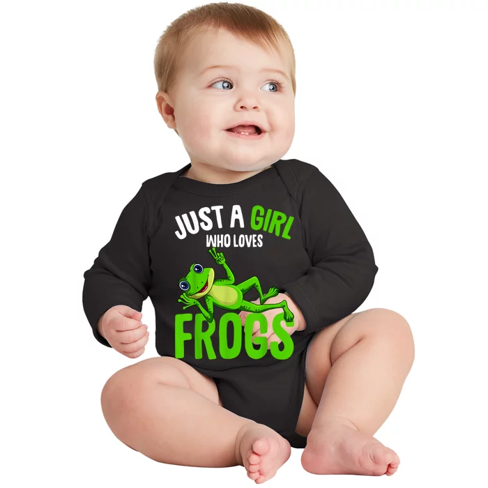 Just A Girl Who Loves Frogs Baby Long Sleeve Bodysuit