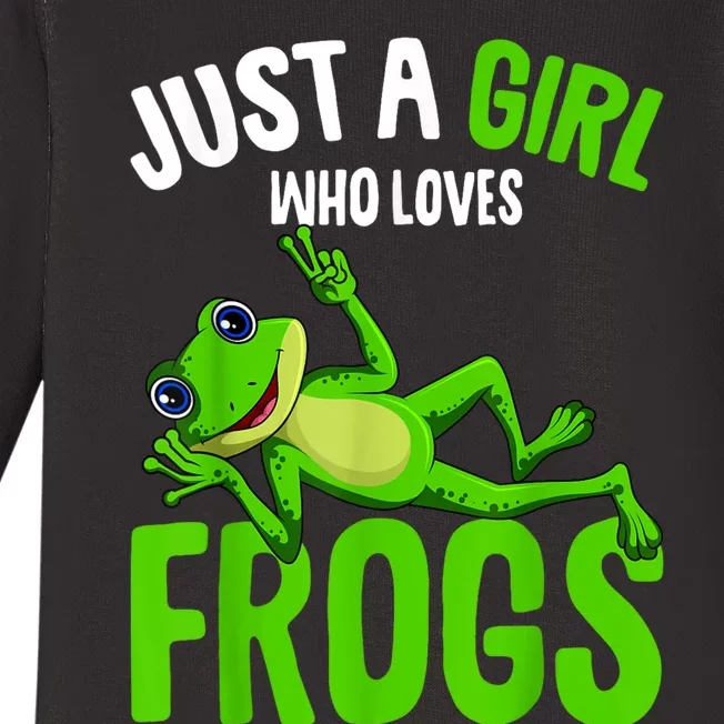 Just A Girl Who Loves Frogs Baby Long Sleeve Bodysuit