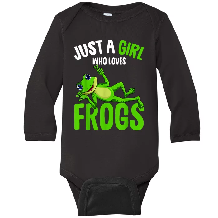 Just A Girl Who Loves Frogs Baby Long Sleeve Bodysuit