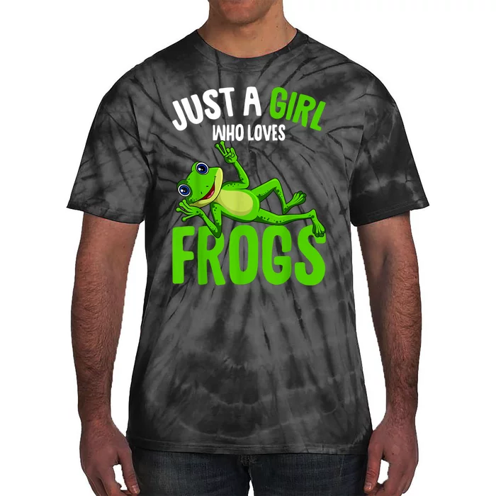 Just A Girl Who Loves Frogs Tie-Dye T-Shirt