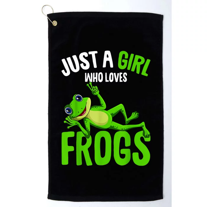 Just A Girl Who Loves Frogs Platinum Collection Golf Towel