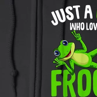 Just A Girl Who Loves Frogs Full Zip Hoodie