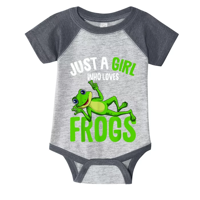 Just A Girl Who Loves Frogs Infant Baby Jersey Bodysuit