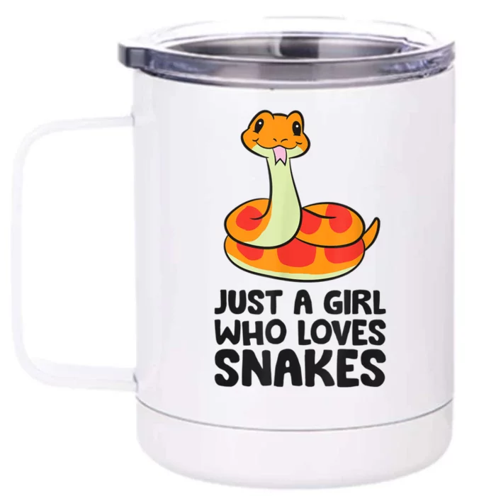 Just A Girl Who Loves Snakes Front & Back 12oz Stainless Steel Tumbler Cup