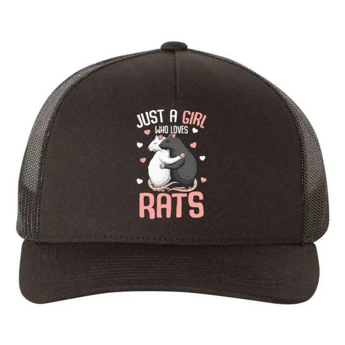 Just A Girl Who Loves Rats Kids Women Rat Lover Yupoong Adult 5-Panel Trucker Hat