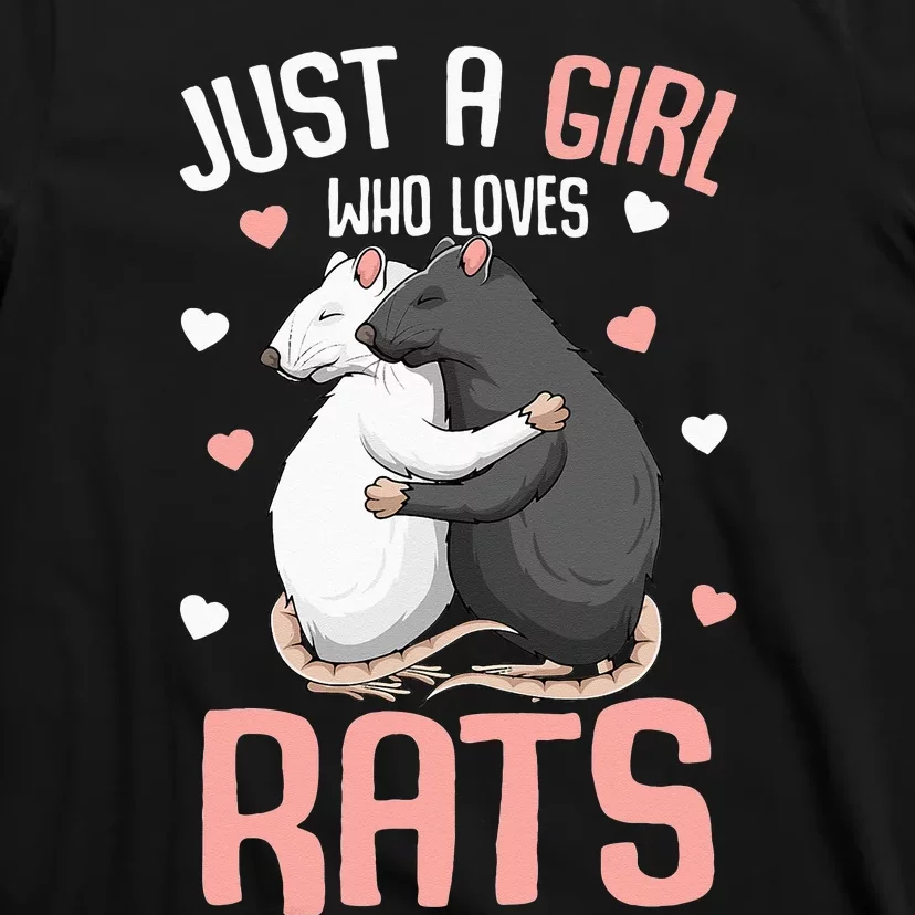 Just A Girl Who Loves Rats Kids Women Rat Lover T-Shirt