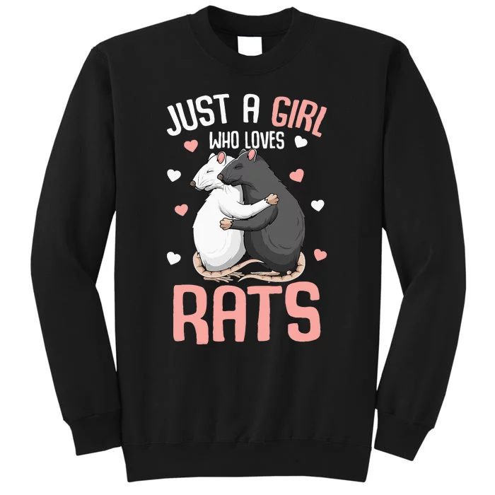 Just A Girl Who Loves Rats Kids Women Rat Lover Tall Sweatshirt